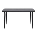 Τραπέζι Levico Megapap mdf - Μεταλλικό Χρώμα Σκούρο Γκρι Σκυροδέματος 130x75x75εκ.