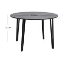 Τραπέζι Zeno Megapap Χρώμα Σκούρο Γκρι Σκυροδέματος Ø110x73,5εκ.