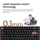 Keychron k6 he (K6h-j1) Shine-Through Wireless Magnetic Hall Effect rgb Keyboard 65% us Layout