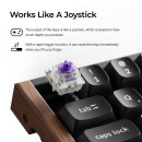 Keychron k6 he (K6h-f1) Special Wood Edition Wireless Magnetic Hall Effect rgb Keyboard 65% us