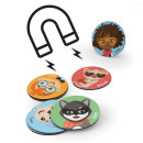 HappiHobbi Ποιος Κρύβεται? 60 Εκπαιδευτικοί Χάρτινοι Μαγνήτες Για 5+ Χρονών