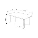 Τραπεζάκι Σαλονιού sam Megapap Χρώμα Ανοιχτό Καρυδί 100x60x41,8εκ.