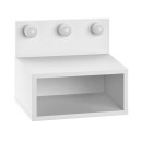 Κομοδίνο Επιτοίχιο Treo Megapap με led Χρώμα Λευκό 40x30x33,8εκ.