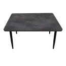 Τραπέζι Levico Megapap mdf - Μεταλλικό Χρώμα Σκούρο Γκρι Σκυροδέματος 120x70x75εκ.