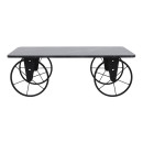 Τραπεζάκι Σαλονιού Jemmy Megapap mdf - Μεταλλικό Χρώμα Μαύρο εφέ Μαρμάρου 90x55x33εκ.