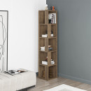 Βιβλιοθήκη Γωνιακή Piano Megapap Χρώμα Ανοιχτό Καρυδί 31,4x31,4x158,9εκ.