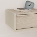 Κομοδίνο Επιτοίχιο eco Megapap Χρώμα Sandstone - Light oak 40x33x18,5εκ.