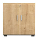 Ντουλάπι Γραφείου Επαγγελματικό Venturo Megapap Χρώμα Ανθρακί - Φυσικό Οξιάς 80x40x80εκ.