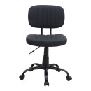 Καρέκλα Γραφείου Romano Megapap από Τεχνόδερμα Χρώμα Μαύρο 46x53x79/86εκ.