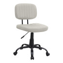 Καρέκλα Γραφείου Romano Megapap από Τεχνόδερμα Χρώμα Λευκό 46x53x79/86εκ.