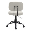 Καρέκλα Γραφείου Romano Megapap από Τεχνόδερμα Χρώμα Λευκό 46x53x79/86εκ.