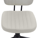 Καρέκλα Γραφείου Romano Megapap από Τεχνόδερμα Χρώμα Λευκό 46x53x79/86εκ.