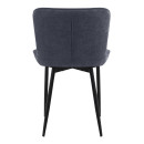 Καρέκλα Τραπεζαρίας Chiara Megapap Ανθρακί Ύφασμα - Μεταλλικό Μαύρο Πόδι 48x58x81εκ.