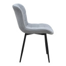 Καρέκλα Τραπεζαρίας Chiara Megapap Γκρι Ύφασμα - Μεταλλικό Μαύρο Πόδι 48x58x81εκ.