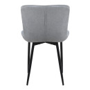 Καρέκλα Τραπεζαρίας Chiara Megapap Γκρι Ύφασμα - Μεταλλικό Μαύρο Πόδι 48x58x81εκ.