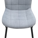 Καρέκλα Τραπεζαρίας Chiara Megapap Γκρι Ύφασμα - Μεταλλικό Μαύρο Πόδι 48x58x81εκ.