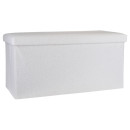 Estia Σκαμπο Cube Teddy με Αποθηκευτικο Χωρο 76χ38cm Λευκο