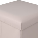 Estia Σκαμπο Cube Leather με Αποθηκευτικο Χωρο Taupe