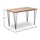 Σετ Τραπεζαρία 5τμχ Roger - Chiara Megapap mdf - Ύφασμα Χρώμα Ακακίας - Πράσινο 120x70x75εκ.