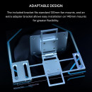 Lian li 8.8" Universal Screen White - for any pc - Argb Frame - Display Panel - Lcd mini monitor