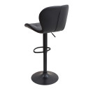 Σκαμπό Μπαρ Dolores Megapap με Ρυθμιζόμενο Ύψος pu Μαύρο - Βάση Μαύρο ματ 45,5x38x89/109εκ.