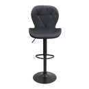 Σκαμπό Μπαρ Dolores Megapap με Ρυθμιζόμενο Ύψος pu Μαύρο - Βάση Μαύρο ματ 45,5x38x89/109εκ.