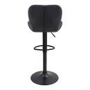 Σκαμπό Μπαρ Dolores Megapap με Ρυθμιζόμενο Ύψος pu Μαύρο - Βάση Μαύρο ματ 45,5x38x89/109εκ.