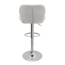 Σκαμπό Μπαρ Dolores Megapap με Ρυθμιζόμενο Ύψος pu Λευκό - Βάση Χρωμίου 45,5x38x89/109εκ.