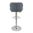 Σκαμπό Μπαρ Dolores Megapap με Ρυθμιζόμενο Ύψος pu Γκρι - Βάση Χρωμίου 45,5x38x89/109εκ.