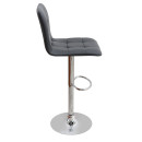 Σκαμπό Μπαρ Carmelo Megapap με Ρυθμιζόμενο Ύψος pu Μαύρο - Βάση Χρωμίου 45x42x90/113εκ.