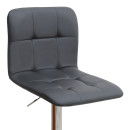 Σκαμπό Μπαρ Carmelo Megapap με Ρυθμιζόμενο Ύψος pu Μαύρο - Βάση Χρωμίου 45x42x90/113εκ.