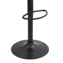 Σκαμπό Μπαρ Carmelo Megapap με Ρυθμιζόμενο Ύψος pu Μαύρο - Βάση Μαύρο ματ 45x42x90/113εκ.