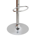 Σκαμπό Μπαρ Carmelo Megapap με Ρυθμιζόμενο Ύψος pu Καφέ - Βάση Χρωμίου 45x42x90/113εκ.