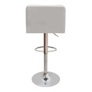 Σκαμπό Μπαρ Carmelo Megapap με Ρυθμιζόμενο Ύψος pu Λευκό - Βάση Χρωμίου 45x42x90/113εκ.