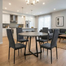 Σετ Τραπεζαρία 5τμχ Rubes - Rosa Megapap Χρώμα Γκρι Σκυροδέματος - Γκρι Ø100x78εκ.