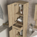 Ντουλάπι Κουζίνας - Μπάνιου Selina Megapap Χρώμα Sapphire oak 35x31x179εκ.