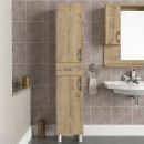 Ντουλάπι Κουζίνας - Μπάνιου Selina Megapap Χρώμα Sapphire oak 35x31x179εκ.