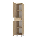 Ντουλάπι Κουζίνας - Μπάνιου Selina Megapap Χρώμα Sapphire oak 35x31x179εκ.