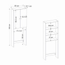 Έπιπλο Πλυντηρίου Romme Megapap Χρώμα Λευκό εφέ Μαρμάρου 65x27,1x180εκ.