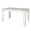 Τραπέζι Darlen Megapap Χρώμα Λευκό εφέ Μαρμάρου 125x72x74εκ.