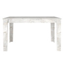 Τραπέζι Darlen Megapap Χρώμα Λευκό εφέ Μαρμάρου 125x72x74εκ.