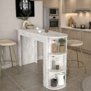 Τραπέζι Μπαρ Vigne Megapap Χρώμα Λευκό εφέ Μαρμάρου 150x51,6x101,8εκ.