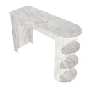 Τραπέζι Μπαρ Vigne Megapap Χρώμα Λευκό εφέ Μαρμάρου 150x51,6x101,8εκ.