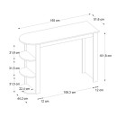 Τραπέζι Μπαρ Vigne Megapap Χρώμα Λευκό εφέ Μαρμάρου 150x51,6x101,8εκ.