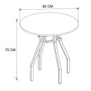 Σετ Τραπεζαρία 5τμχ Roma - Viva Megapap Χρώμα Pine oak - Μαύρο Ø80x75εκ.