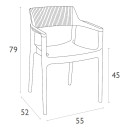 TULUM DARK GREY ΠΟΛΥΘΡΟΝΑ ΠΟΛ/ΝΙΟΥ 55X52X79εκ.