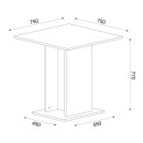 Σετ Τραπεζαρία 5τμχ Allos - Iris Megapap Χρώμα Sapphire oak - Γκρι 75x75x77εκ.