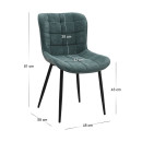 Σετ Τραπεζαρία 5τμχ Darlen - Chiara Megapap Χρώμα Sapphire oak - Πράσινο 125x72x74εκ.