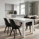 Σετ Τραπεζαρία 5τμχ Darlen - Viva Megapap Χρώμα Λευκό - Μαύρο 125x72x74εκ.