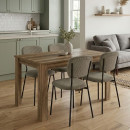 Σετ Τραπεζαρία 5τμχ Darlen - Kevin Megapap Χρώμα Καρυδί - Λαδί 125x72x74εκ.